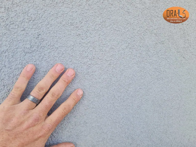 ORA Light Steel external cladding decorative finish on plaster