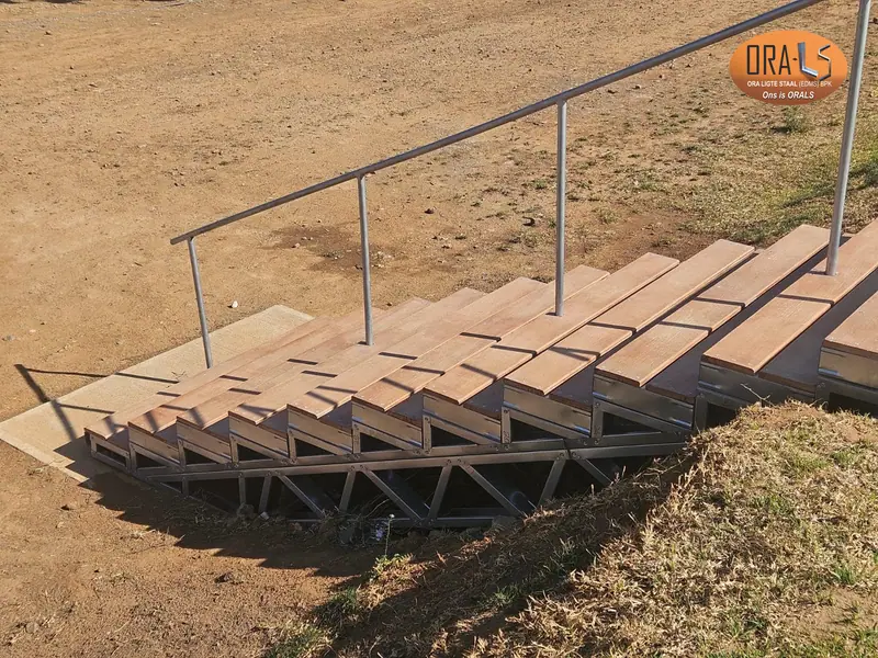 Custom stairs completed using ORALS-supplied structural systems and materials