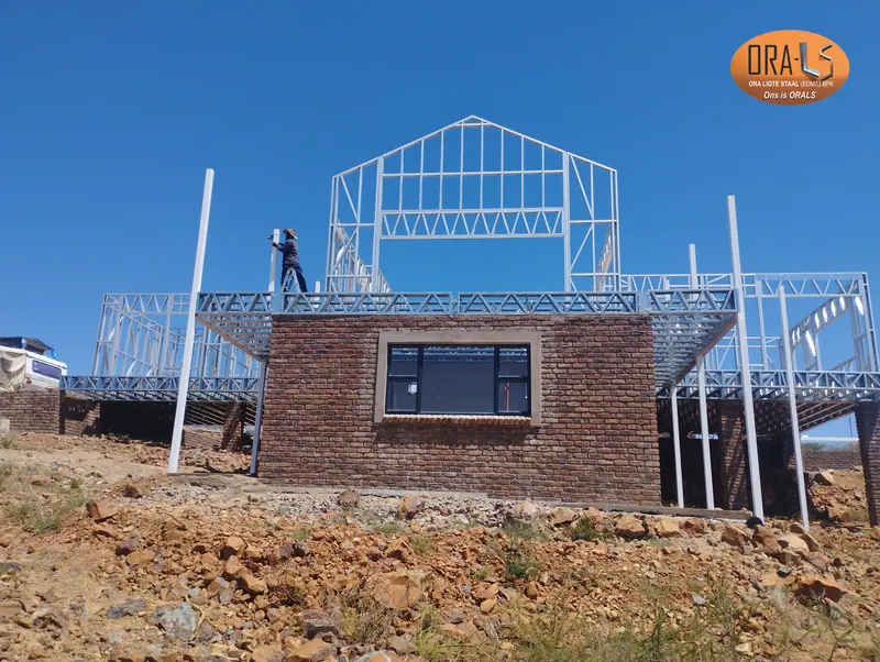 House extension structure using ORALS-supplied structural systems and materials